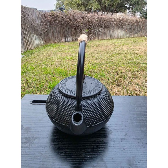 Cast Iron Tetsubin Teapot Black Hobnail Tea Kettle - Picture 3 of 8